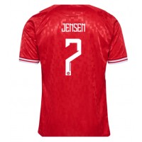 Maglia Calcio Danimarca Mathias Jensen #7 Prima Divisa Europei 2024 Manica Corta